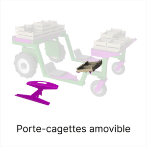 Porte cagettes amovible